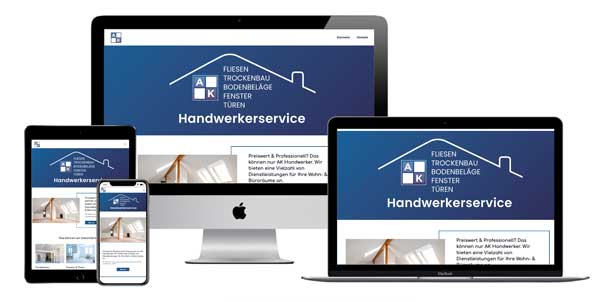 website mockup - AK Handwerkerservice